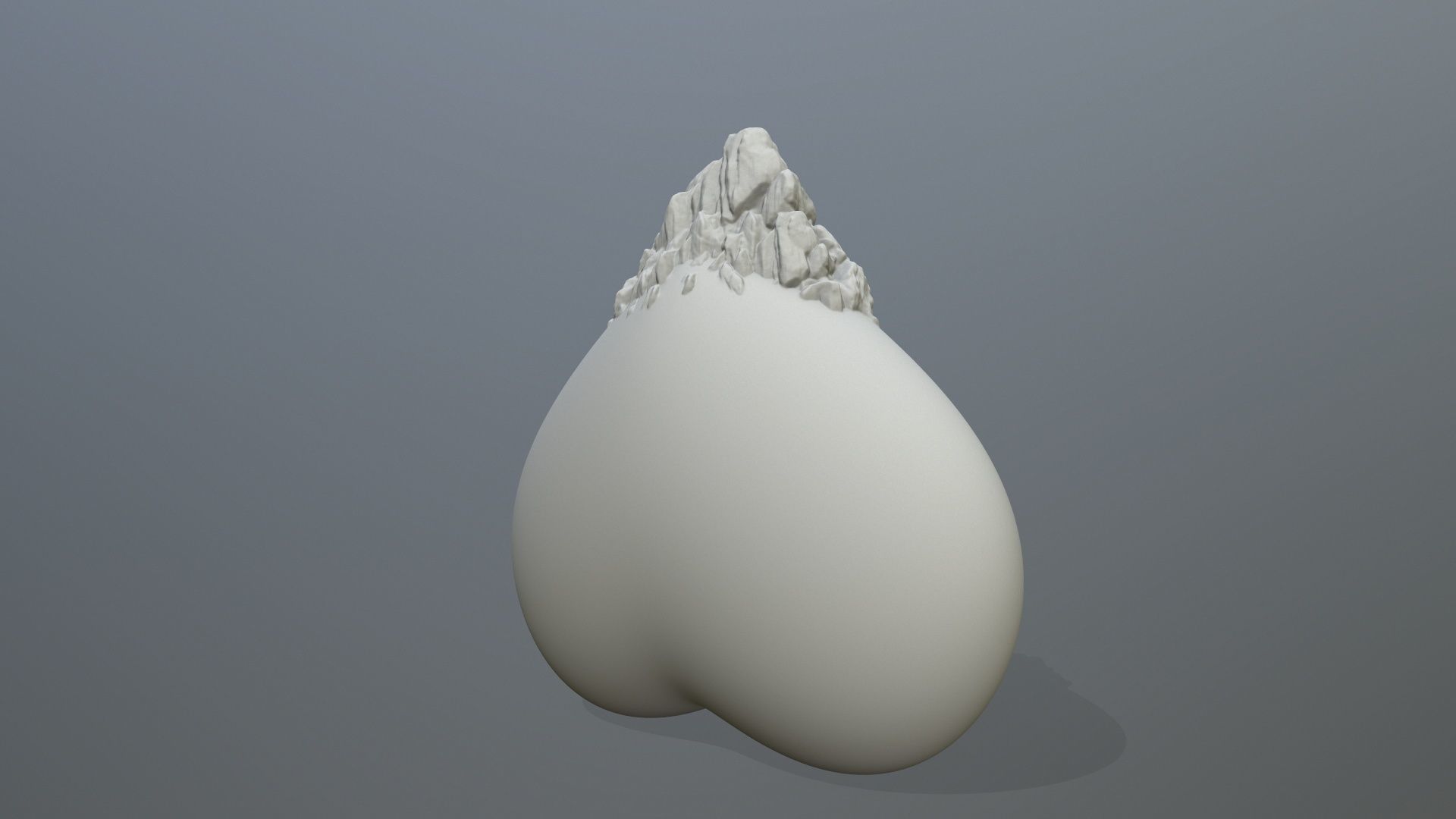 ice heart 3D print model_1