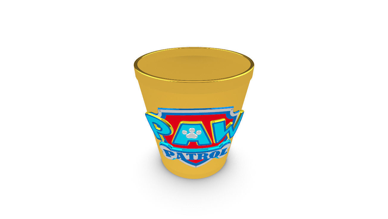 Paw Patrol Cup Container 3D Print Ready  3D print model_60
