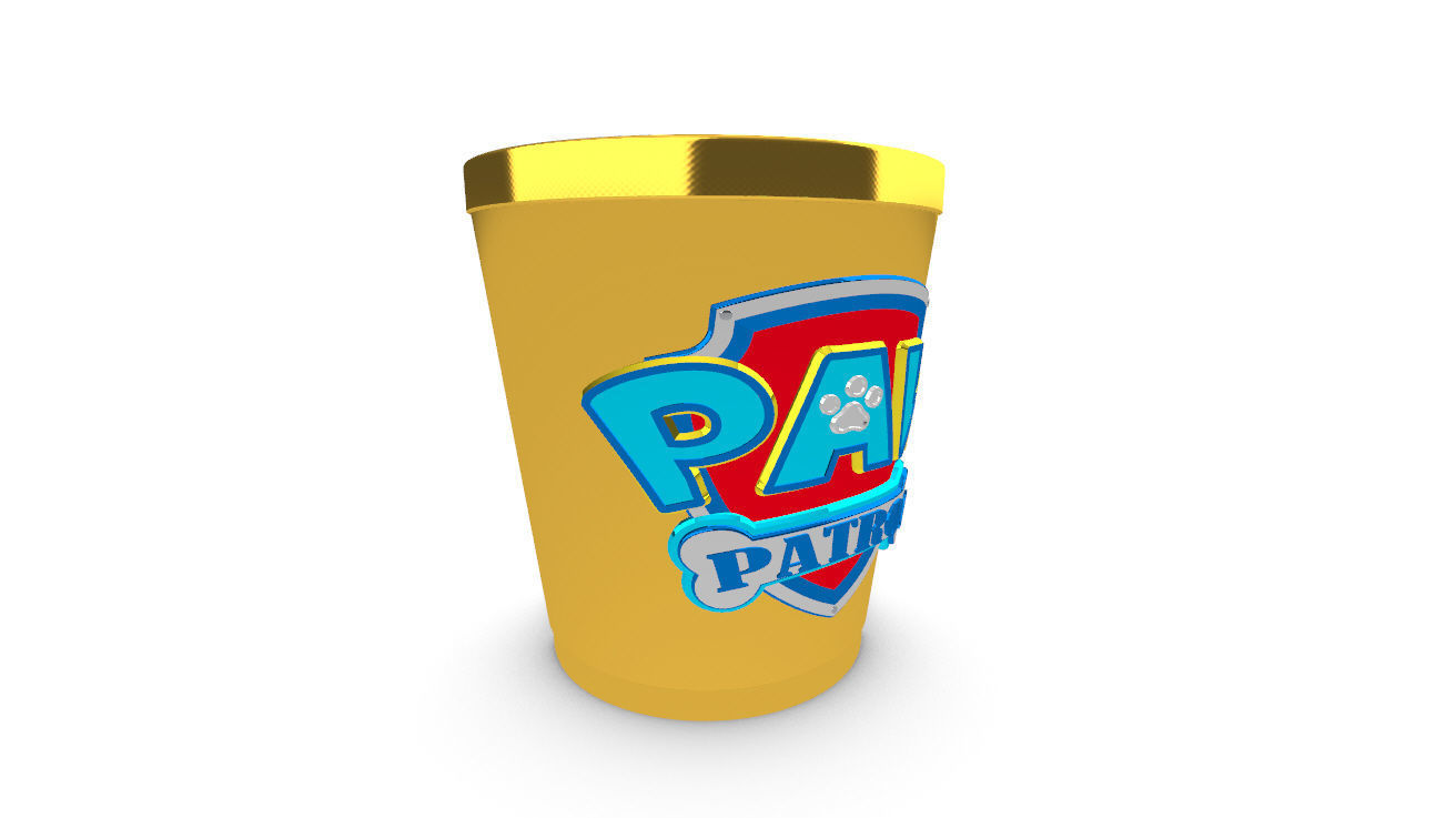 Paw Patrol Cup Container 3D Print Ready  3D print model_27