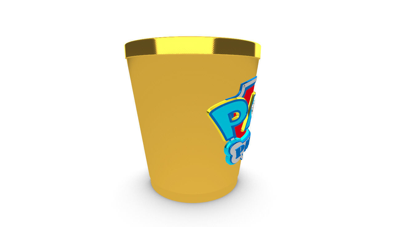 Paw Patrol Cup Container 3D Print Ready  3D print model_24