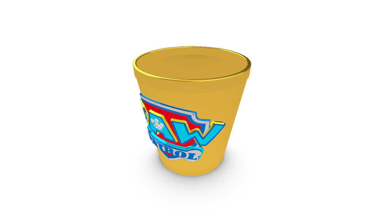 Paw Patrol Cup Container 3D Print Ready  3D print model_33