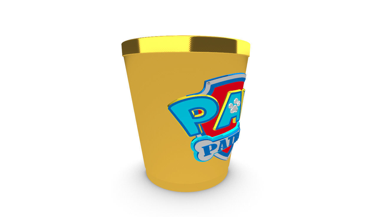 Paw Patrol Cup Container 3D Print Ready  3D print model_26