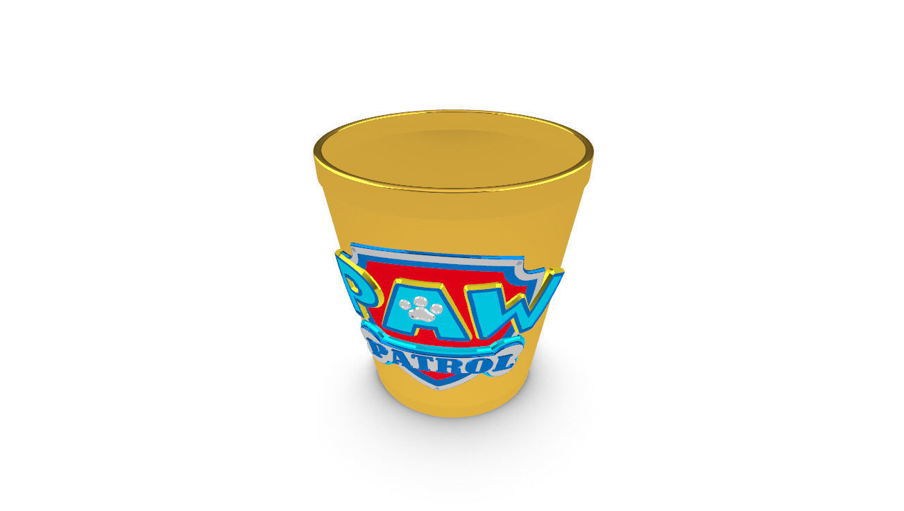 Paw Patrol Cup Container 3D Print Ready  3D print model_31