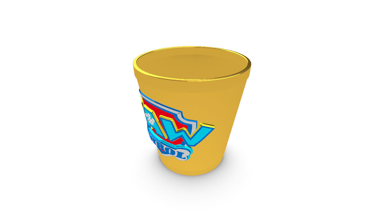Paw Patrol Cup Container 3D Print Ready  3D print model_34