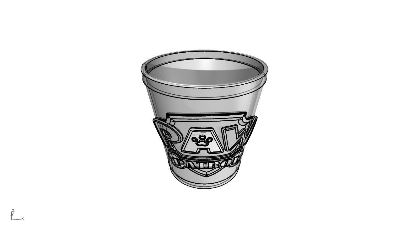 Paw Patrol Cup Container 3D Print Ready  3D print model_120