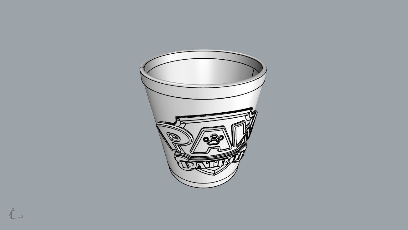 Paw Patrol Cup Container 3D Print Ready  3D print model_89