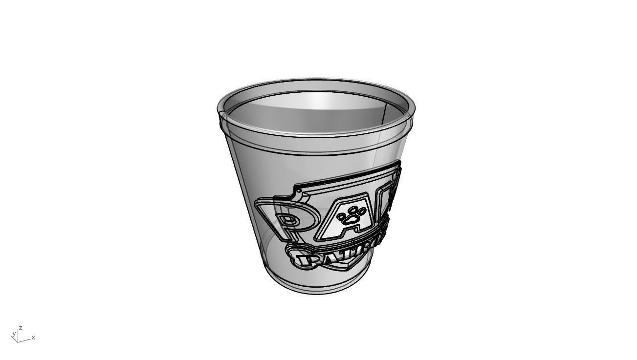 Paw Patrol Cup Container 3D Print Ready  3D print model_118