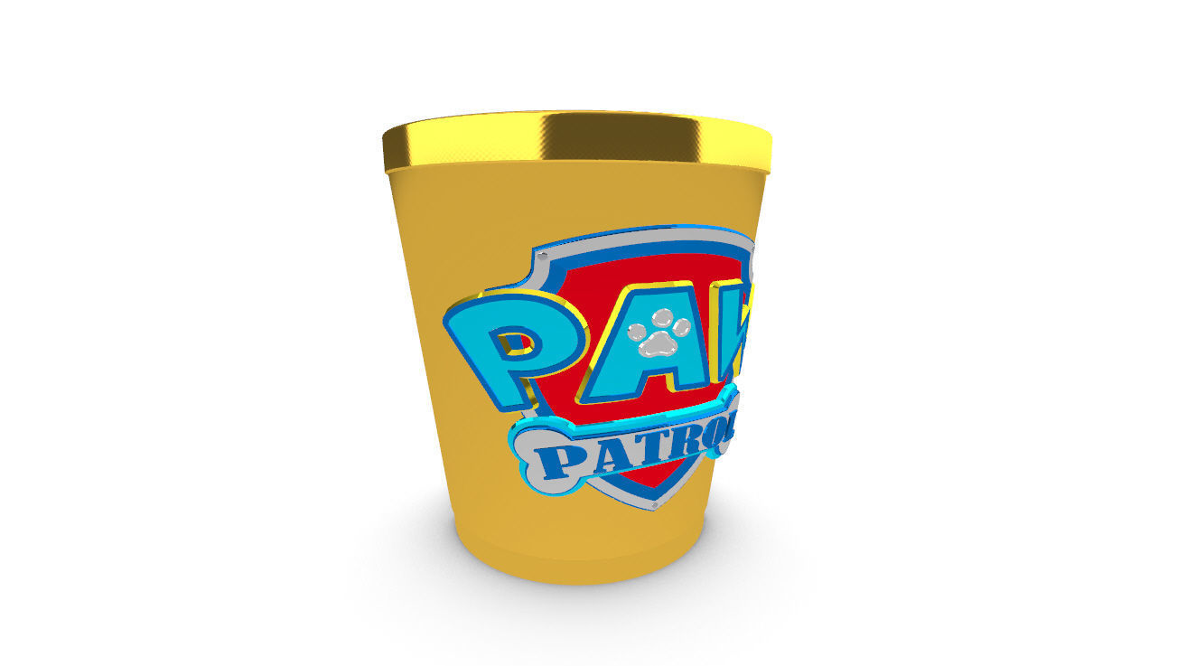 Paw Patrol Cup Container 3D Print Ready  3D print model_28