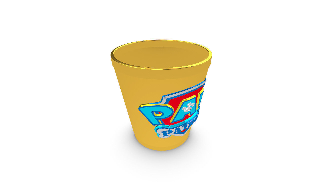 Paw Patrol Cup Container 3D Print Ready  3D print model_57