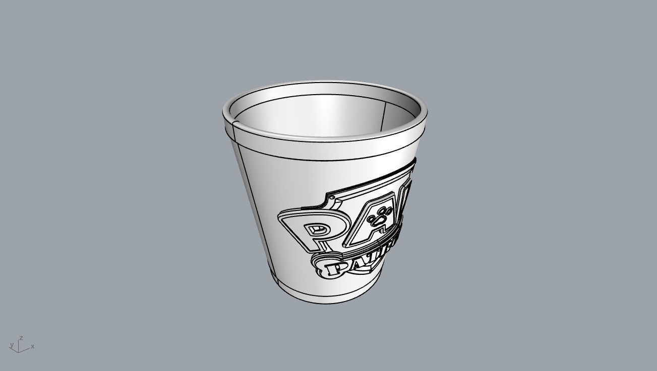 Paw Patrol Cup Container 3D Print Ready  3D print model_87