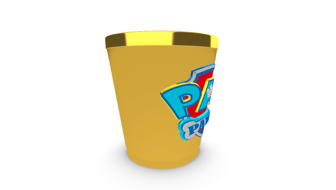 Paw Patrol Cup Container 3D Print Ready  3D print model_25