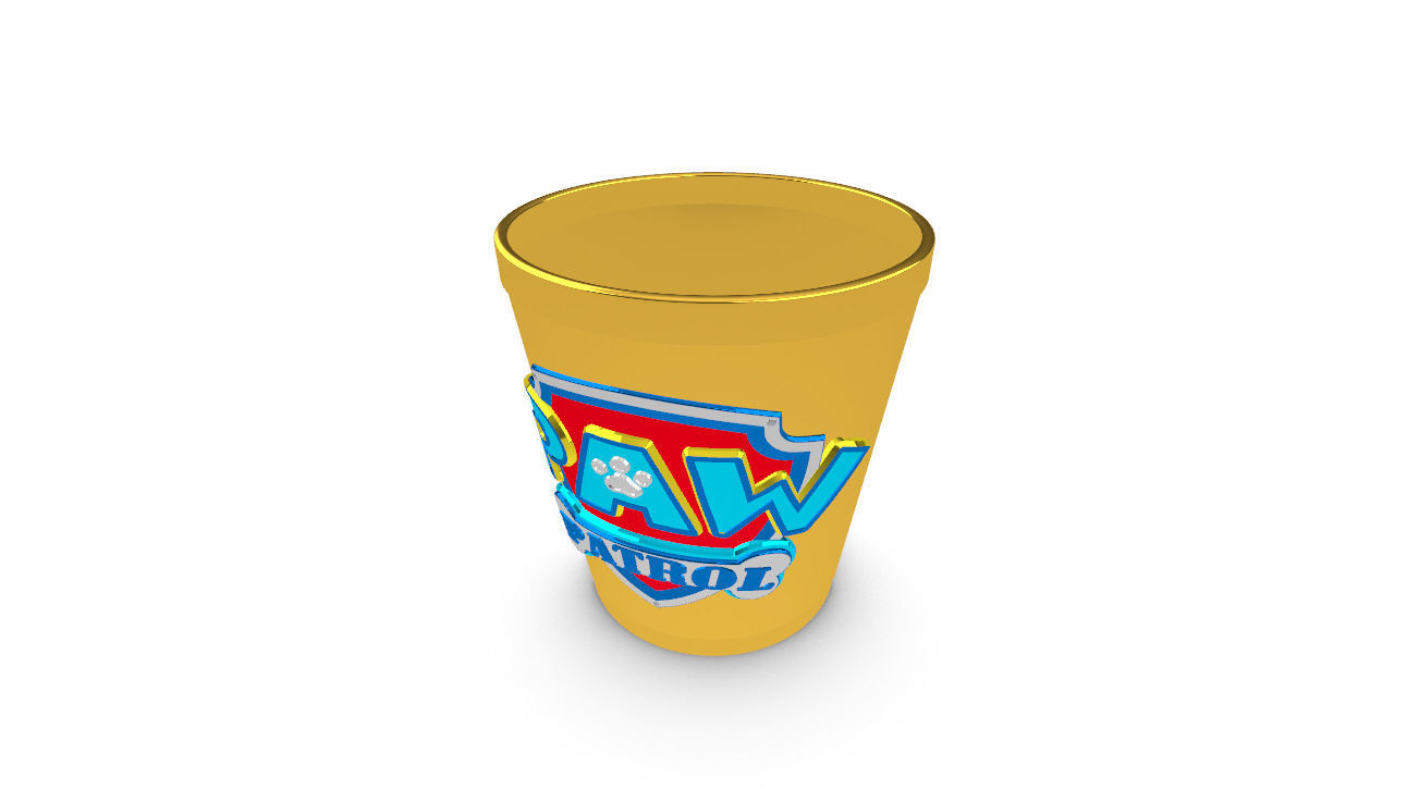 Paw Patrol Cup Container 3D Print Ready  3D print model_32