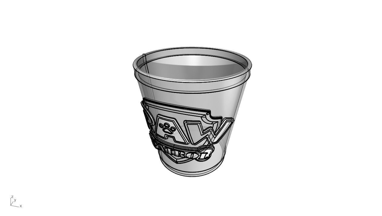 Paw Patrol Cup Container 3D Print Ready  3D print model_92