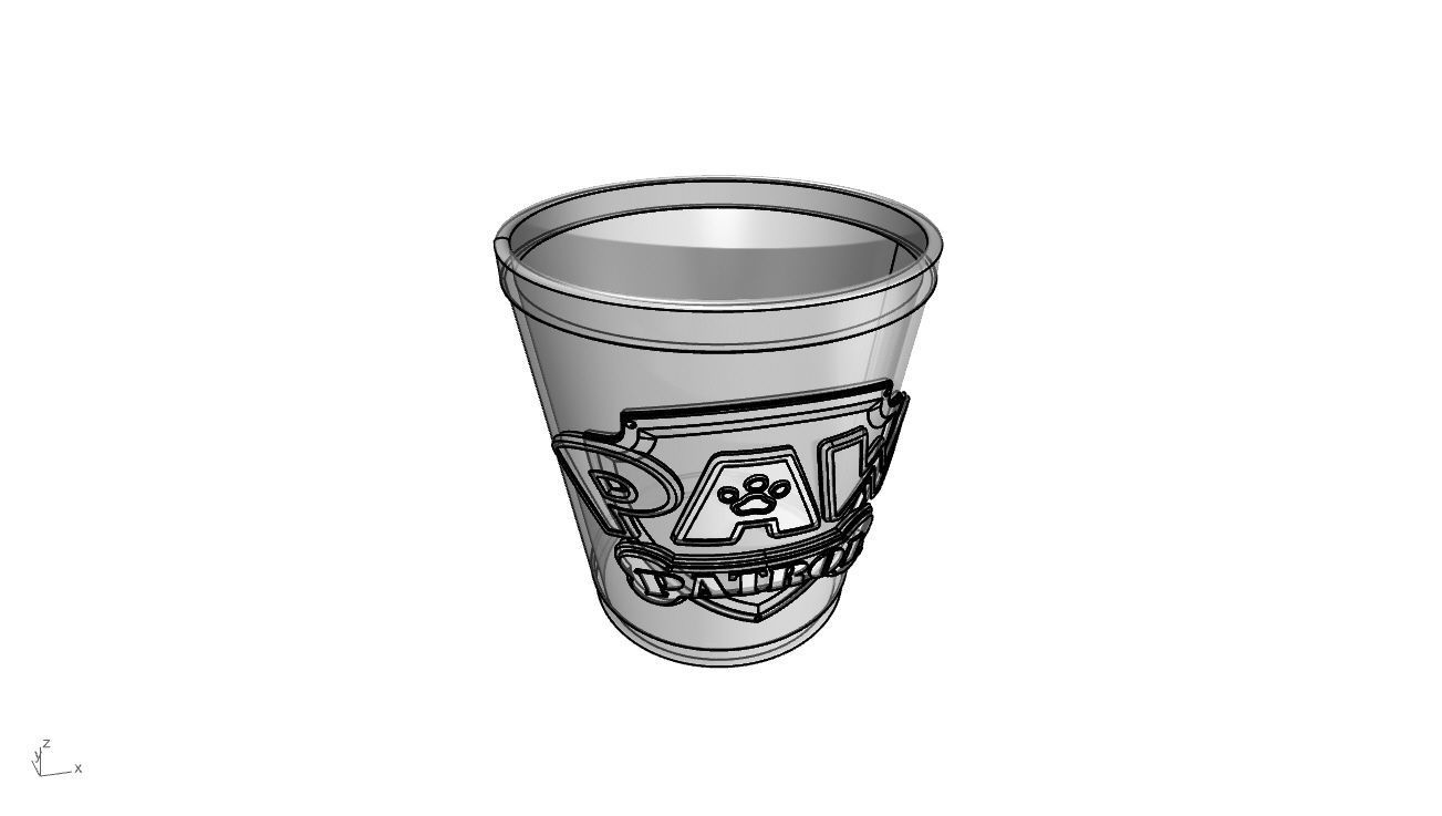 Paw Patrol Cup Container 3D Print Ready  3D print model_119