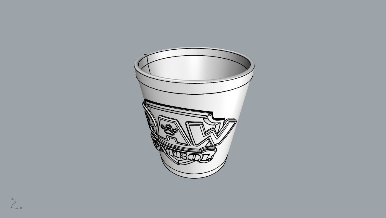 Paw Patrol Cup Container 3D Print Ready  3D print model_62