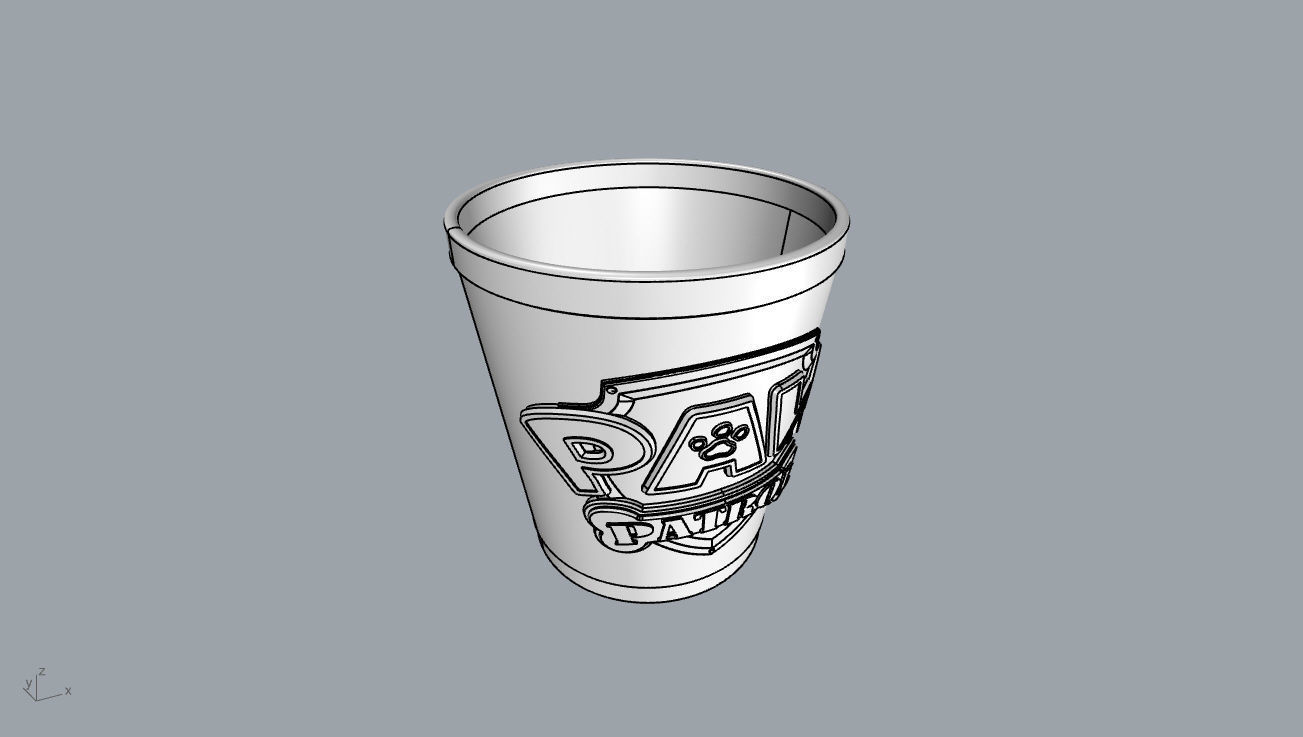 Paw Patrol Cup Container 3D Print Ready  3D print model_88