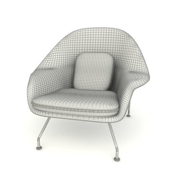Womb Chair 3D model_7