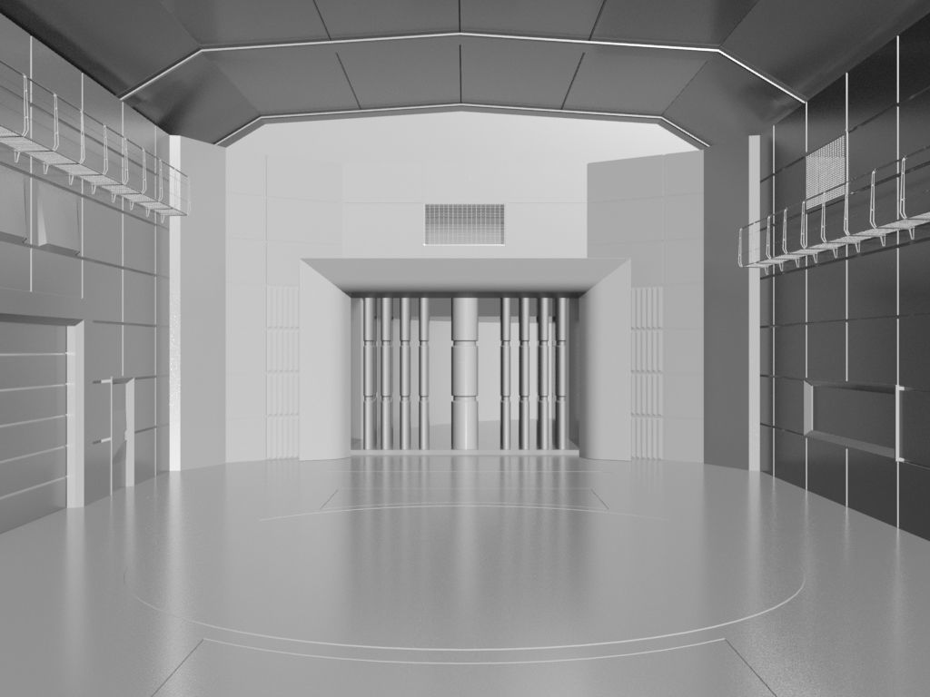 Masterscene of a Windtunel for Vehicles Low-poly 3D model_12