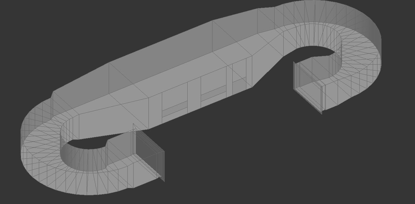Masterscene of a Windtunel for Vehicles Low-poly 3D model_2