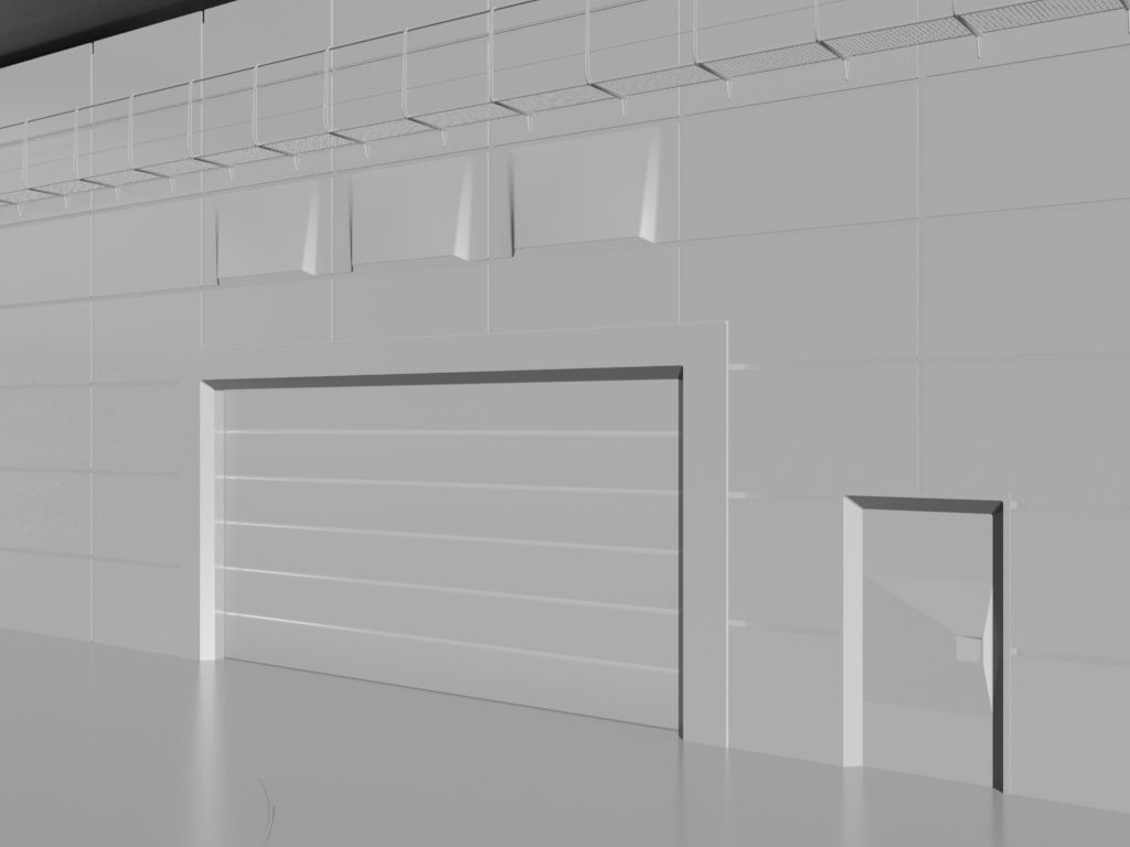 Masterscene of a Windtunel for Vehicles Low-poly 3D model_13