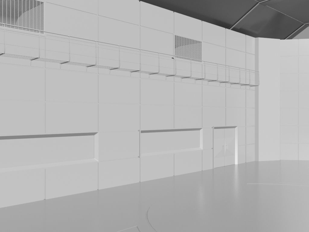 Masterscene of a Windtunel for Vehicles Low-poly 3D model_14