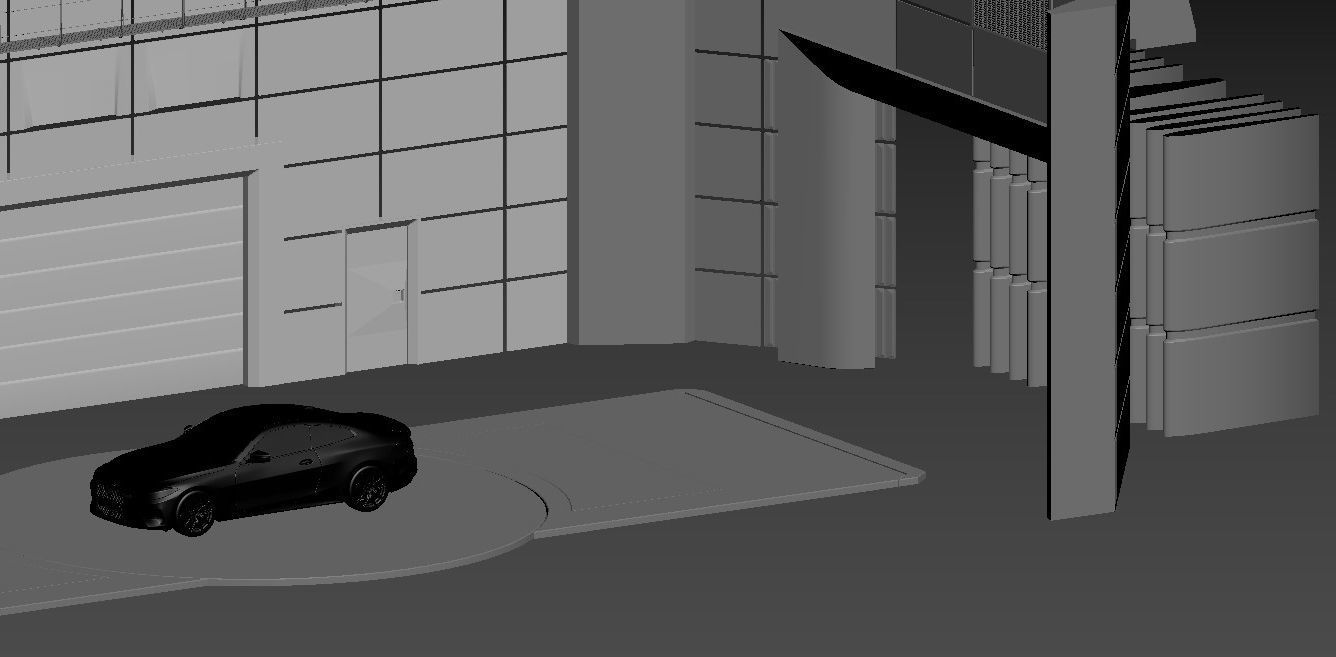 Masterscene of a Windtunel for Vehicles Low-poly 3D model_10