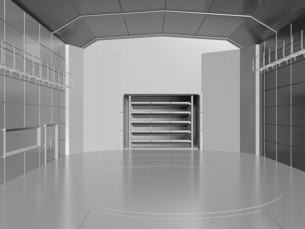 Masterscene of a Windtunel for Vehicles Low-poly 3D model_11