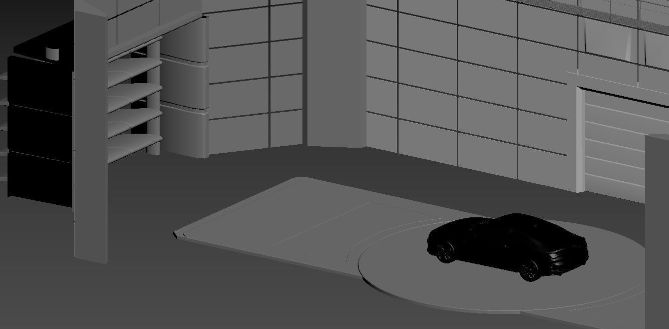 Masterscene of a Windtunel for Vehicles Low-poly 3D model_9