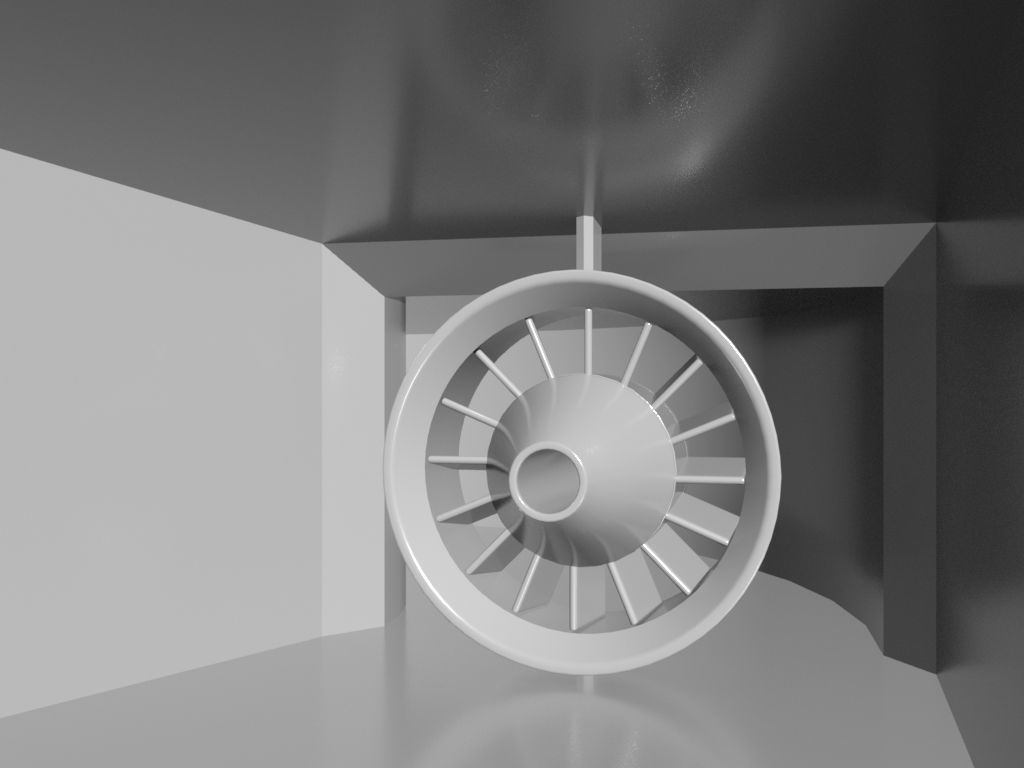 Masterscene of a Windtunel for Vehicles Low-poly 3D model_16