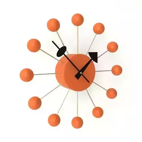 Ball Wall Clock orange