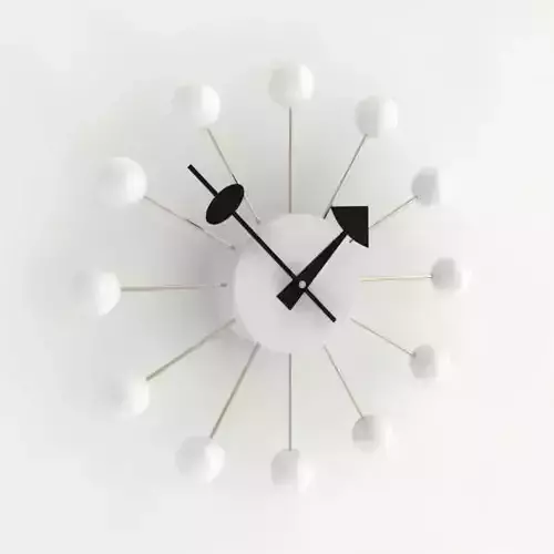 Ball Wall Clock white