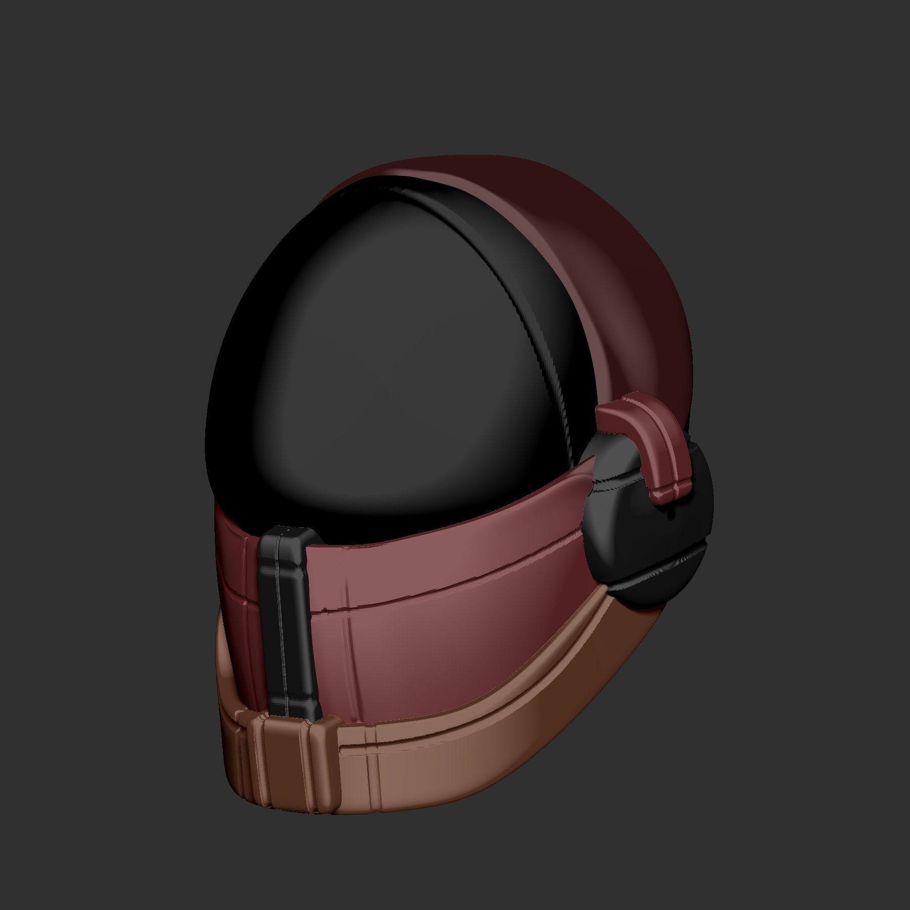 High quality scifi helmet high poly sculpt ver 4 3d printable 3D model_3