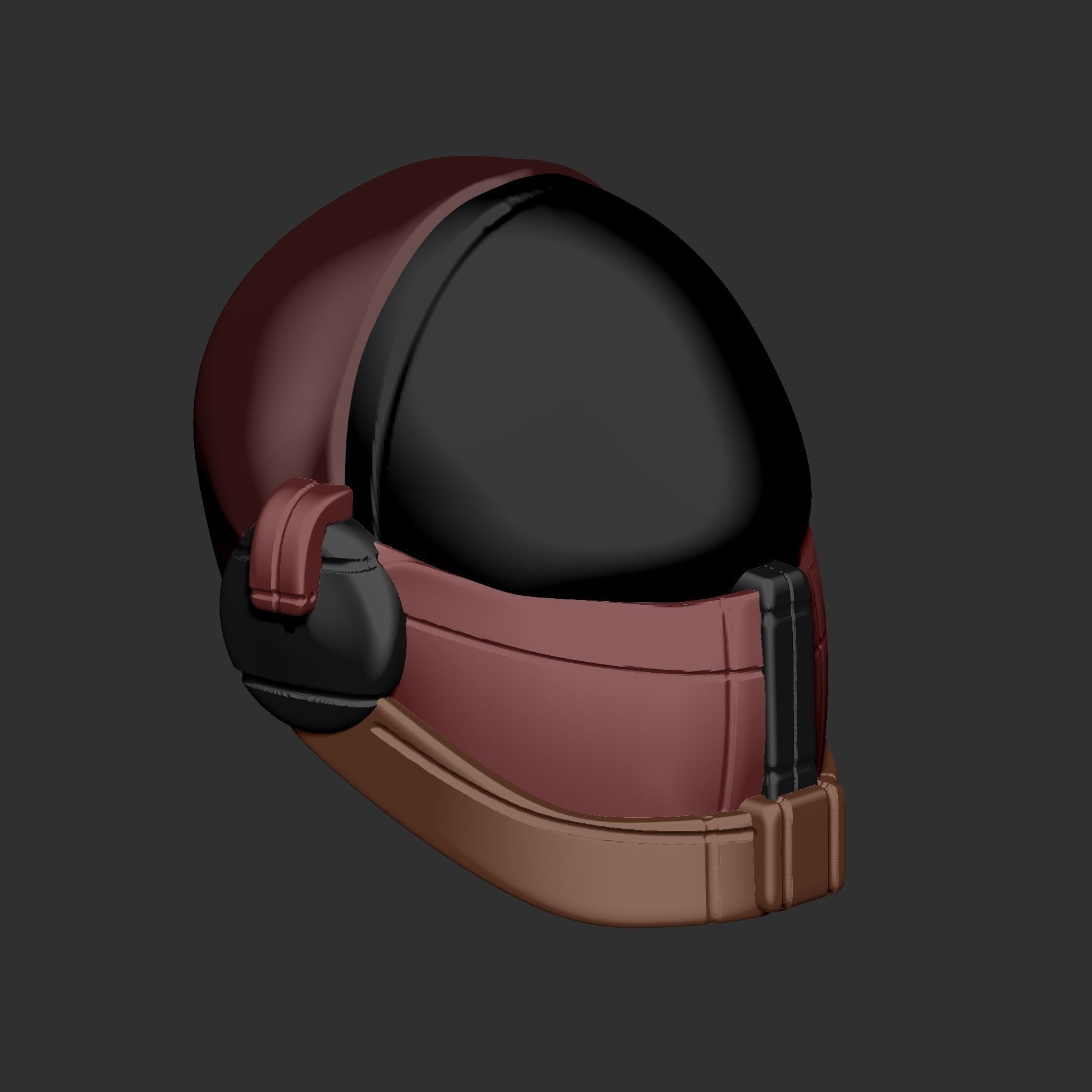 High quality scifi helmet high poly sculpt ver 4 3d printable 3D model_4