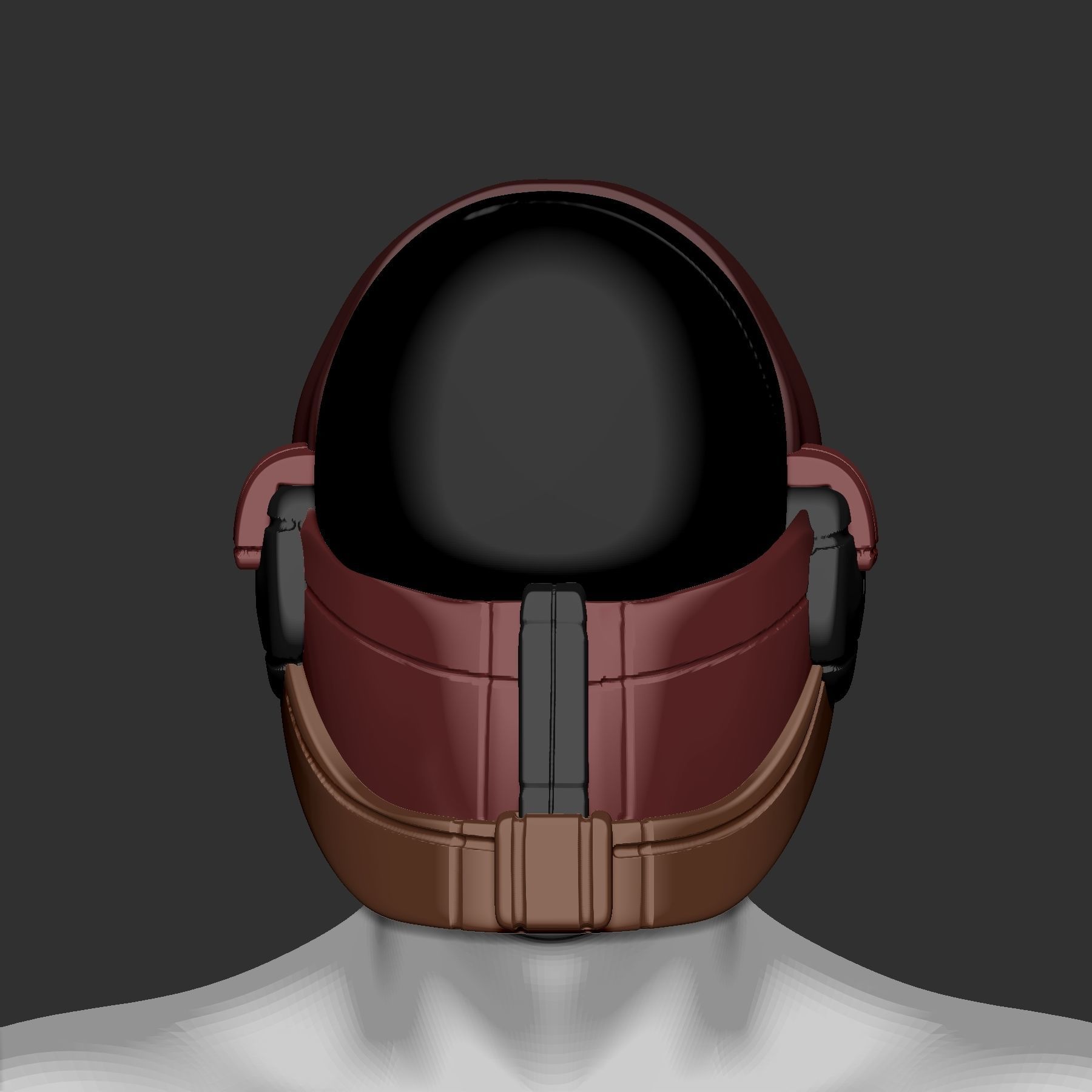 High quality scifi helmet high poly sculpt ver 4 3d printable 3D model_1
