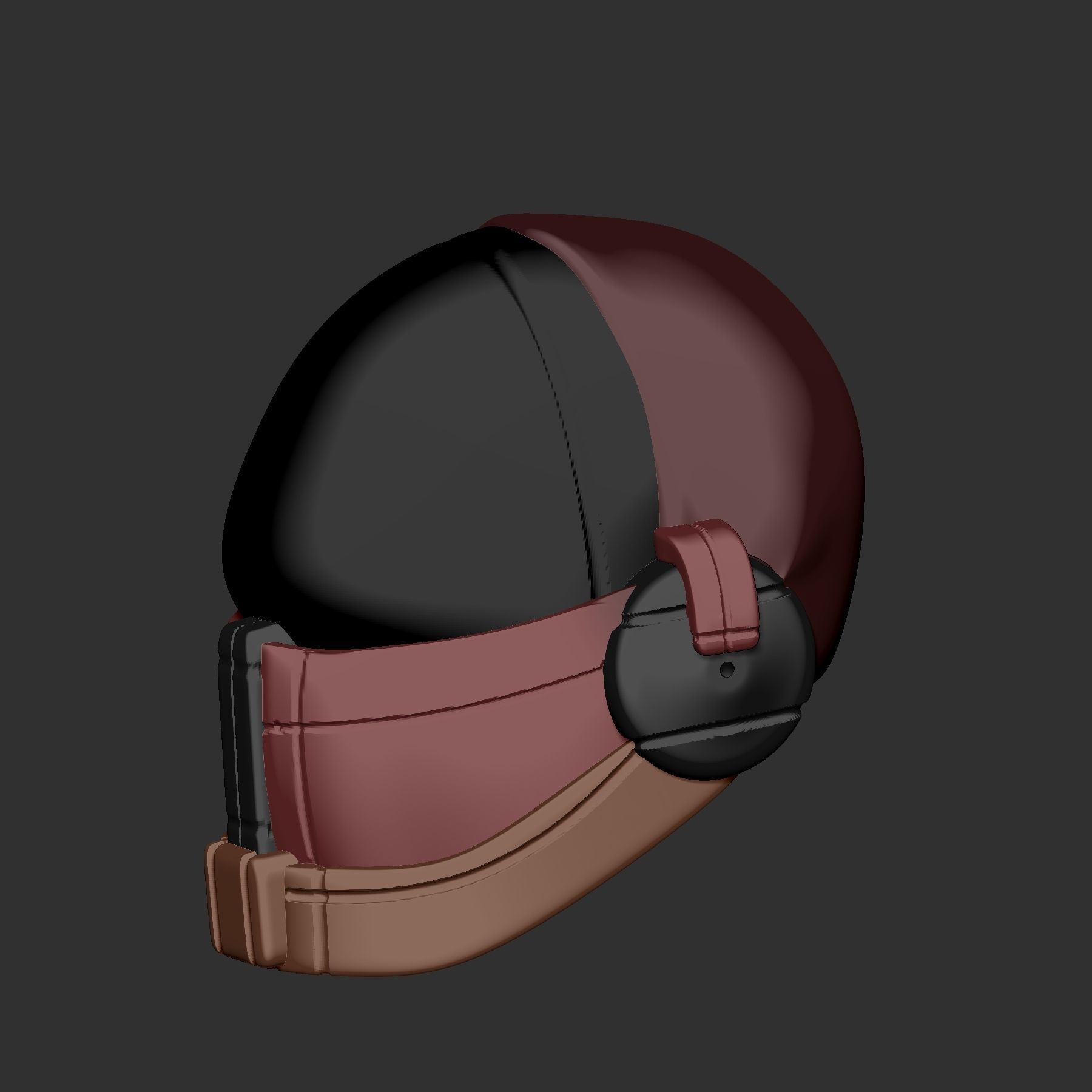 High quality scifi helmet high poly sculpt ver 4 3d printable 3D model_6