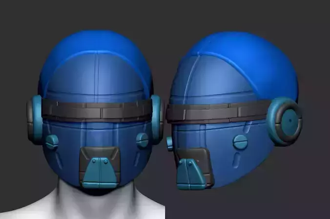 helmet high poly sculpt 3d printable 3D model