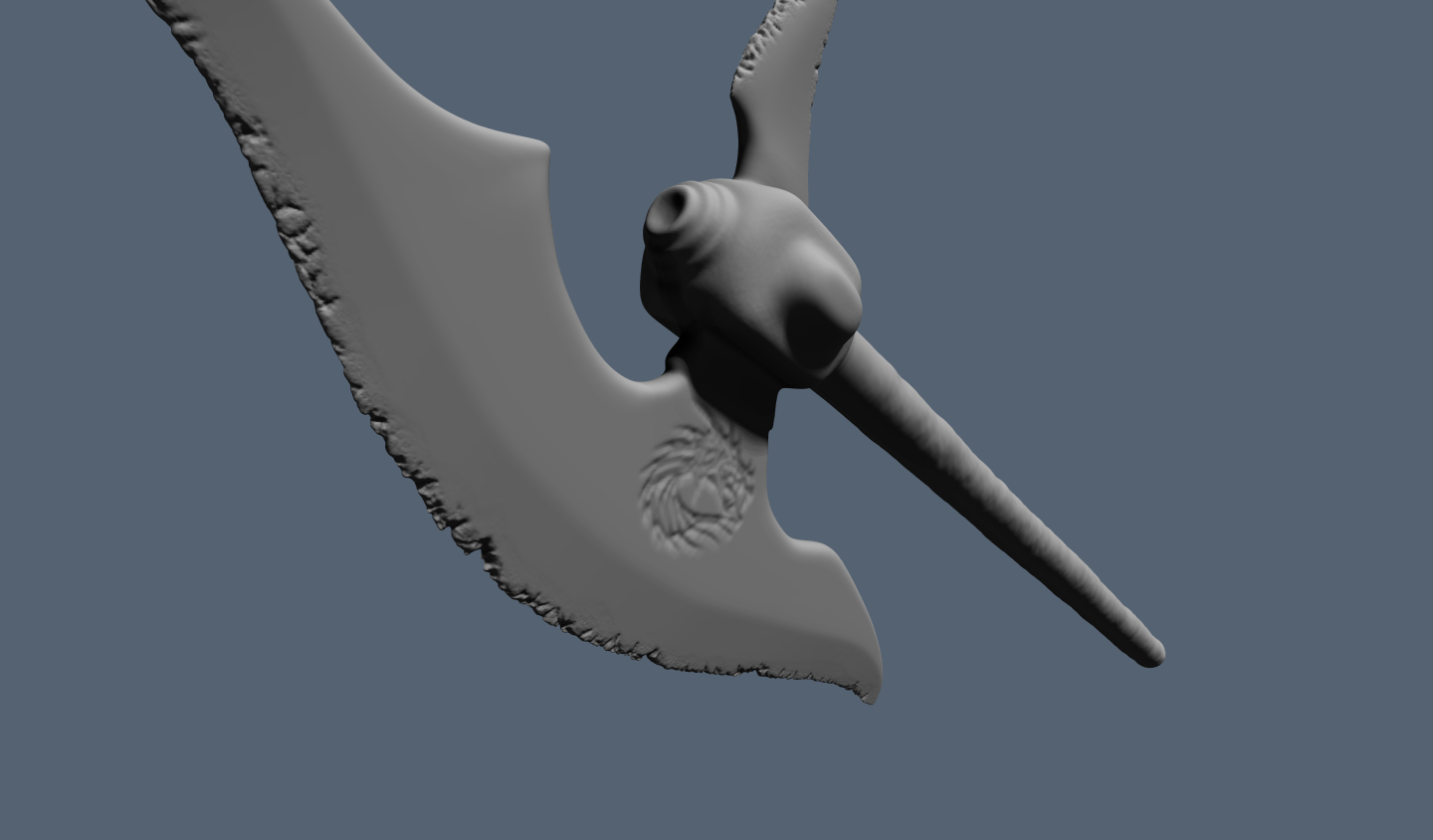 High-poly model of halberd 3D print model_2