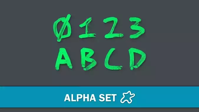 Paint Pen Weapon Marker Alphas Low-poly 3D model