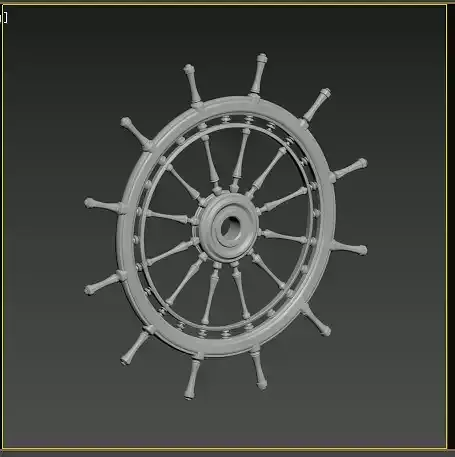 Ship Steering Wheel 3D model