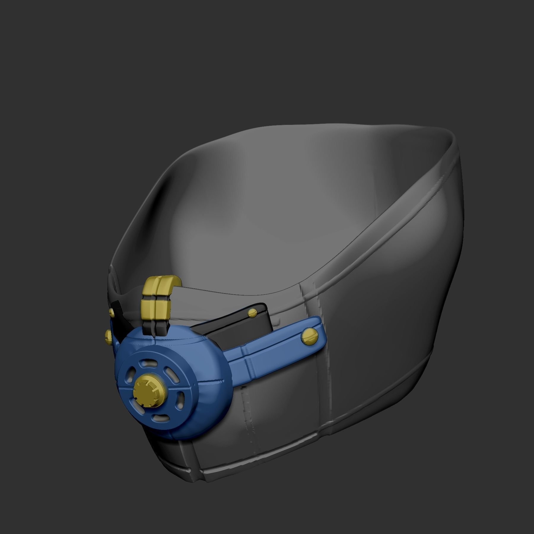 gas mask helmet scifi high poly sculpt ver 3 3d printable 3D model ...