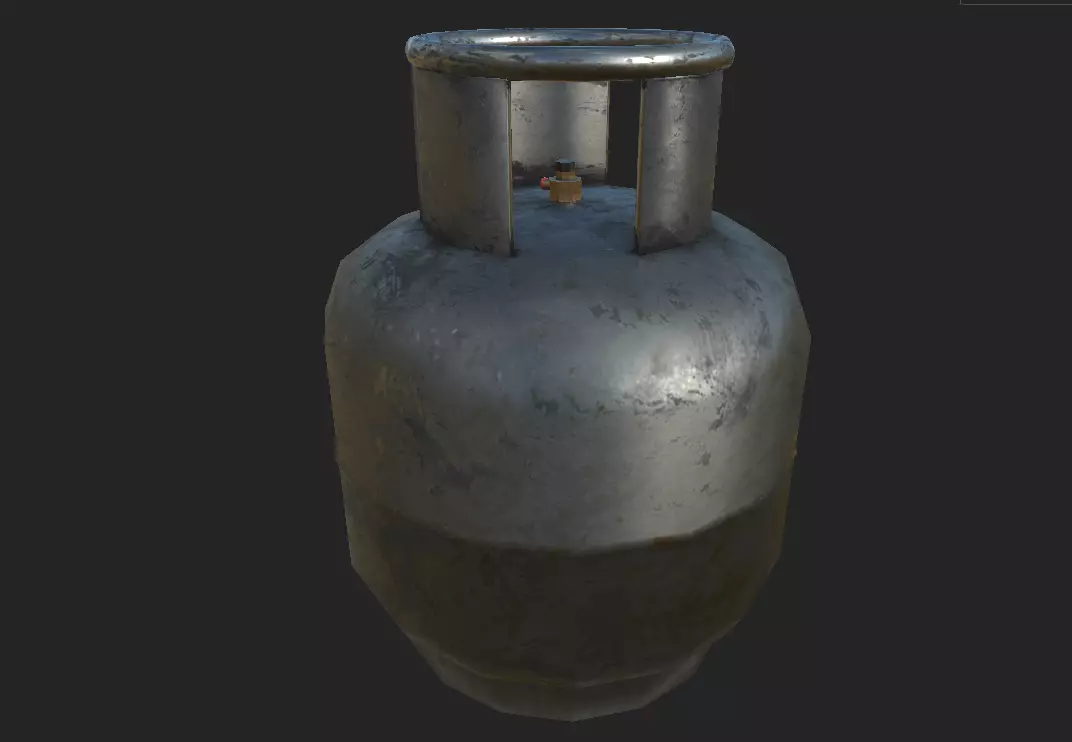 propane tank Low-poly 3D model