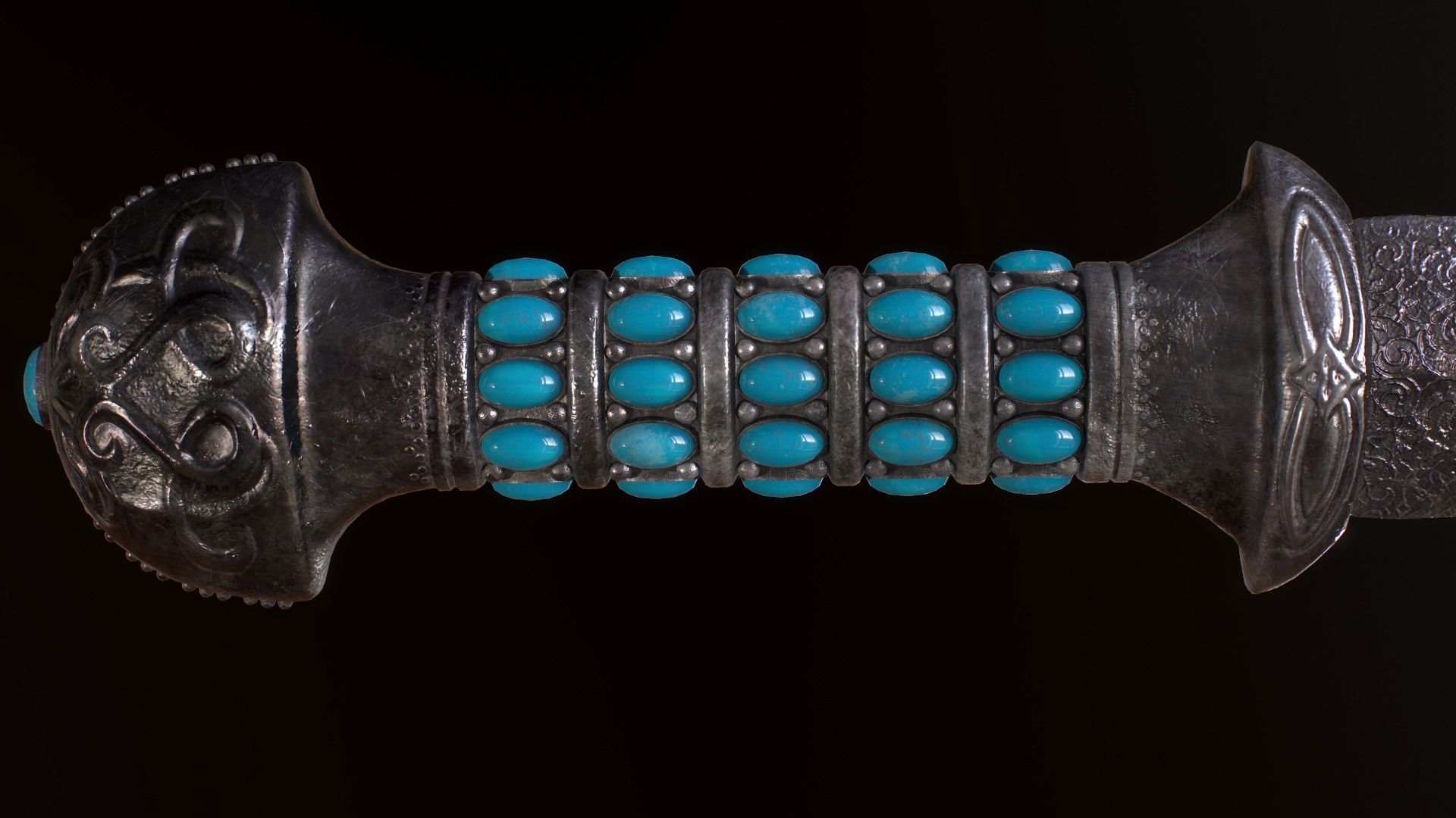 Medieval Dagger Low-poly 3D model_23