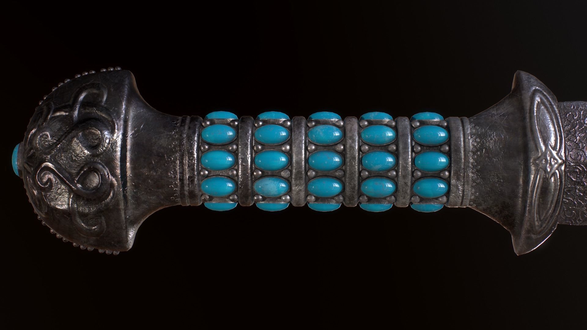 Medieval Dagger Low-poly 3D model_24