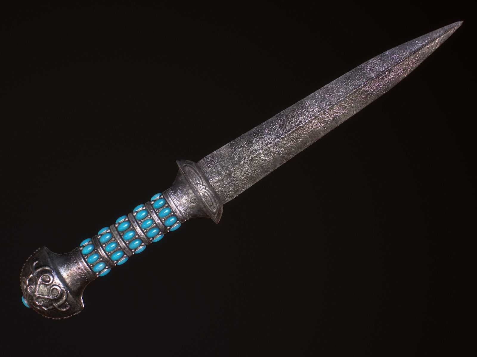 Medieval Dagger Low-poly 3D model_1