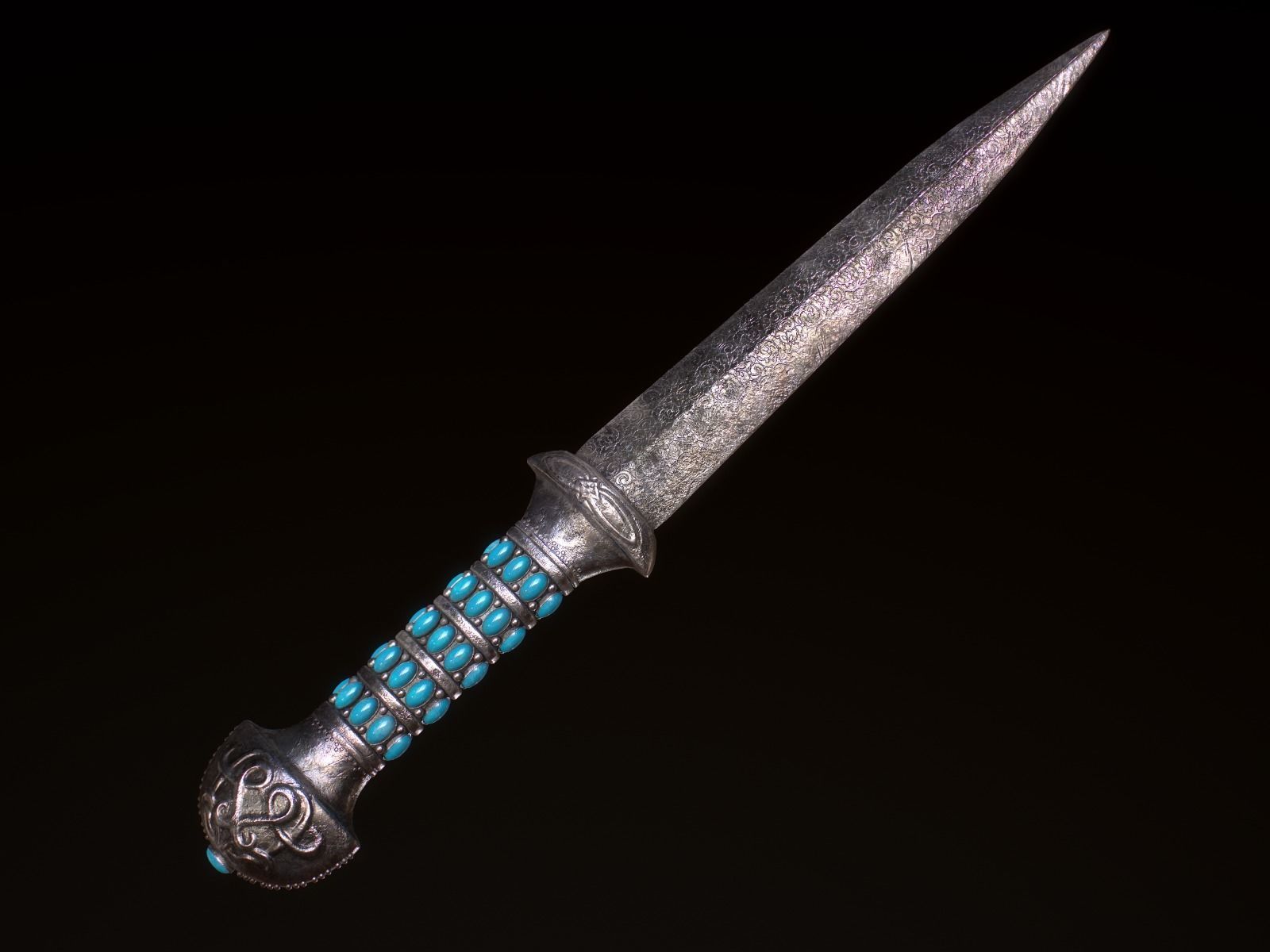 Medieval Dagger Low-poly 3D model_13