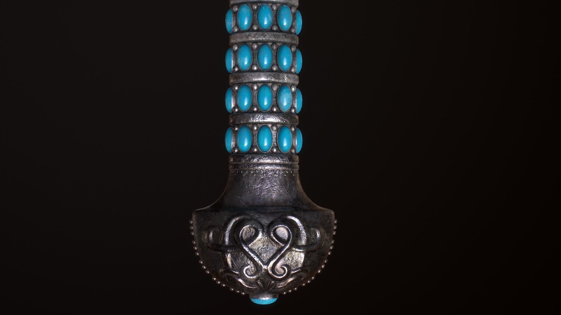 Medieval Dagger Low-poly 3D model_2