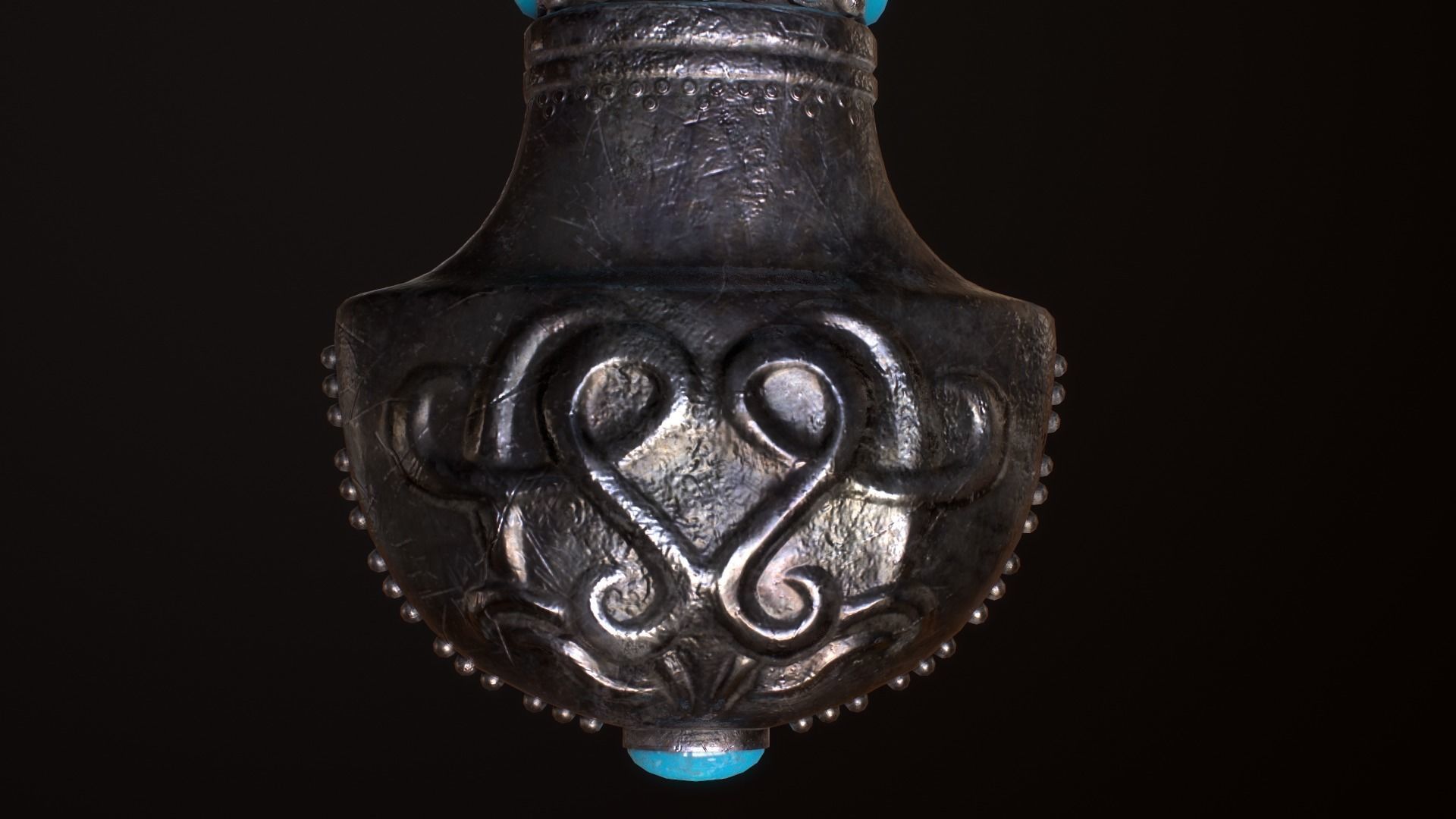 Medieval Dagger Low-poly 3D model_11