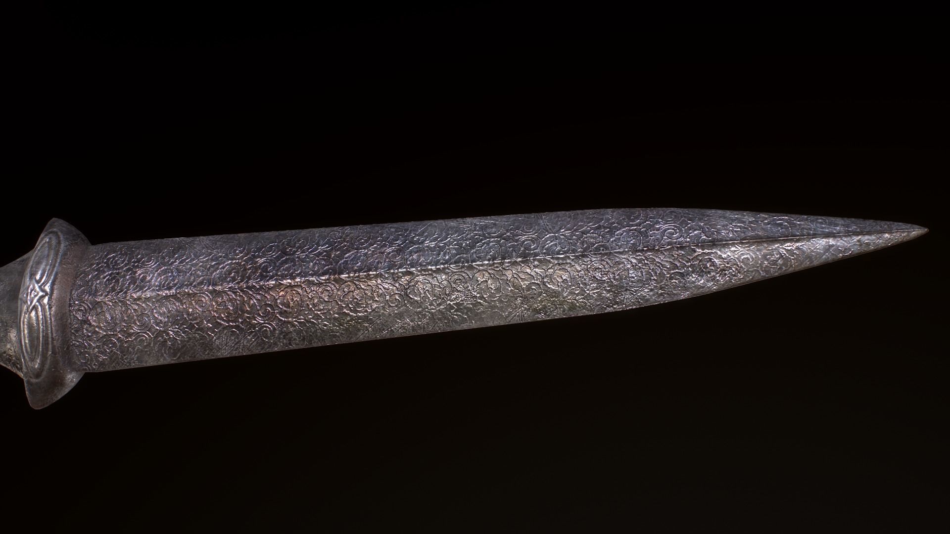 Medieval Dagger Low-poly 3D model_26