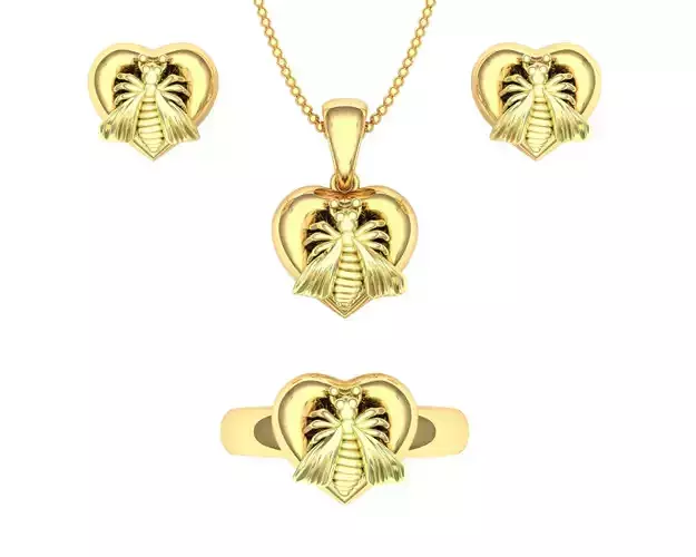 Bees and the heart 3D model