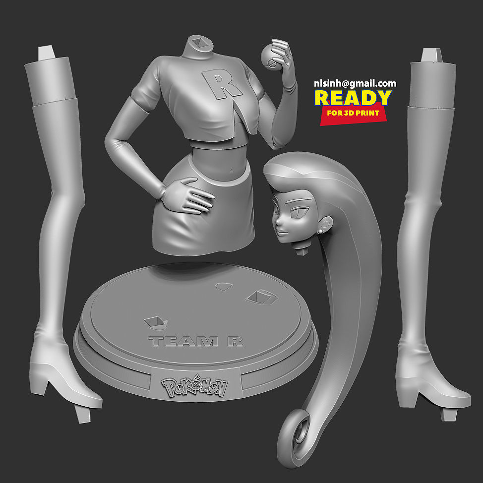 Jessie - Pokemon Fanart 3D print model_2